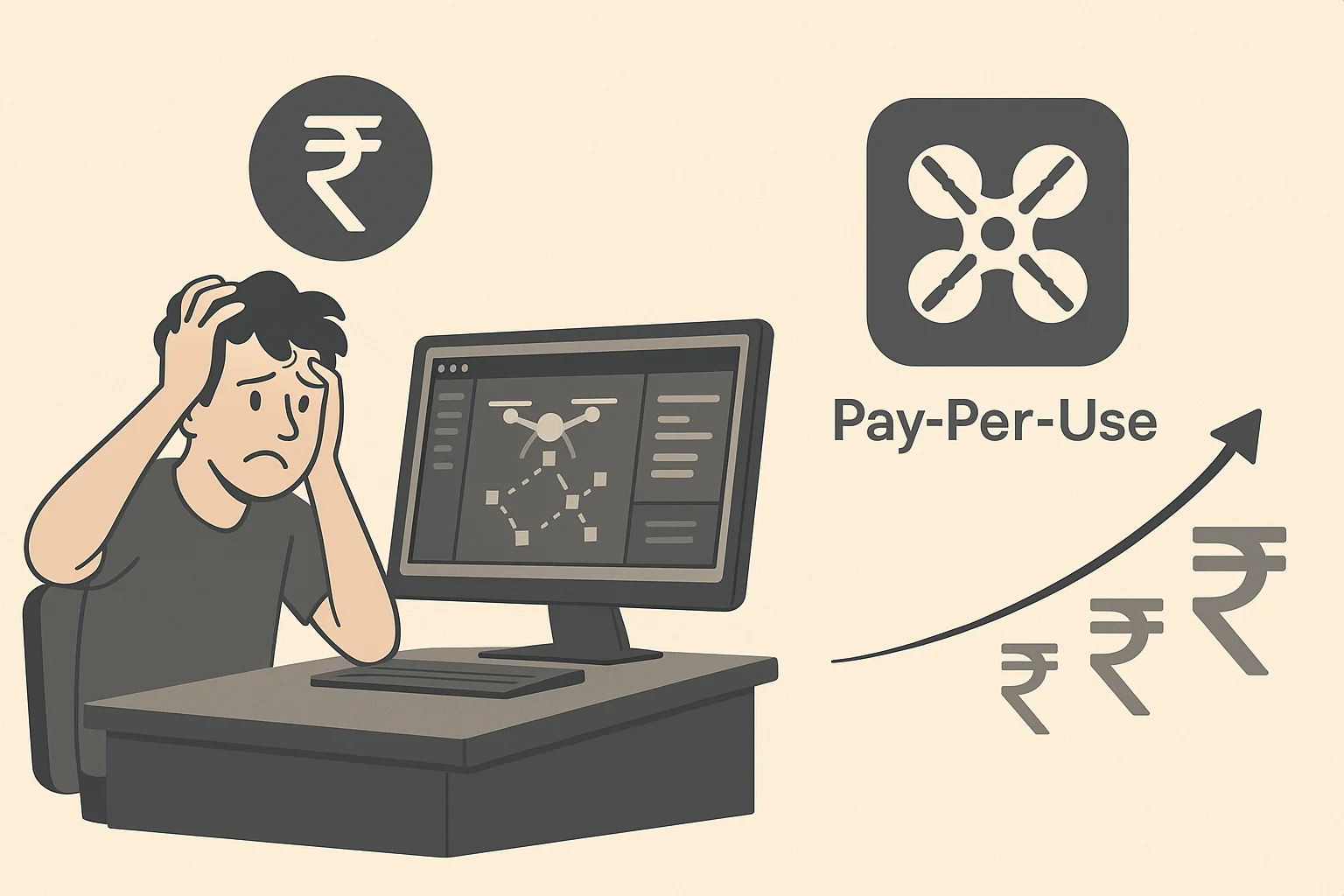 Aeroyantra pay-per-use pricing visual